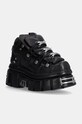 Кожаные кроссовки New Rock Nomada Negro + Tower Negro Lateral E14 Acero платформа чёрный M.106.S112