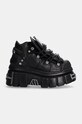 Кожаные кроссовки New Rock Nomada Negro + Tower Negro Lateral E14 Acero M.106.S112 чёрный AA00