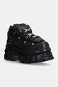 Шкіряні кросівки New Rock Negro + Nomada Negro + Tower Negro Lateral E-14 платформа чорний M.106.S29