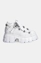 Δερμάτινα αθλητικά παπούτσια New Rock Napa Blanca + Vacuno Blanco + Tower Blanco M.106N.C27 λευκό AW24