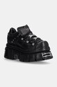 New Rock sneakersy skórzane platforma czarny M.120N.S27