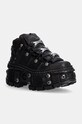 New Rock sneakers in pelle Crust Negro + Tank Casco Negro Planet friendly nero M.WALL106.S25