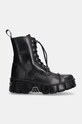 New Rock workery skórzane Antik Negro + Tower Casco Negro Lateral M.WALL126N.C1 czarny AW24