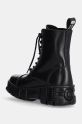 Shoes New Rock leather biker boots Antik Negro + Tower Casco Negro Lateral M.WALL126N.C1 black