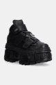 New Rock scarpe in pelle Crust Negro Negro + Tank Casco Negro non isolato nero M.WALL285.S2