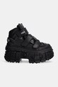 New Rock leather shoes Crust Negro Negro + Tank Casco Negro M.WALL285.S2 black AA00