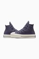 Δερμάτινα ελαφριά παπούτσια Converse Chuck Taylor All Star Lift μωβ A11159C