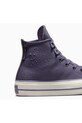 Δερμάτινα ελαφριά παπούτσια Converse Chuck Taylor All Star Lift A11159C μωβ