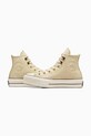 Converse teniși de piele Chuck Taylor All Star Lift bej A11158C