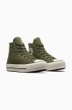 Σουέντ αθλητικά παπούτσια Converse Chuck Taylor All Star Lift A11144C πράσινο AW24