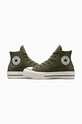 Tenisice od brušene kože Converse Chuck Taylor All Star Lift zelena A11144C