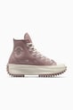 Kecky Converse Run Star Hike imitace kůže růžová A11169C