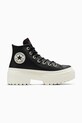 Шкіряні кеди Converse Chuck Taylor All Star Lugged Heel платформа чорний A12328C
