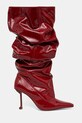Naked Wolfe ghete de piele Vern Vern.Crinkle.Patent.Red rosu AW24