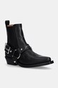Kaubojske cipele GANNI Fitted Chelsea Western Boot bez tople podstave crna S2744