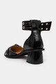 Încălțăminte GANNI balerini Feminine Buckle Open Cut Pump Naplack S2891 negru
