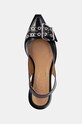 Lodičky GANNI Feminine Buckle Slingback Pump Naplack černá S2892