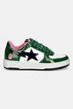 A Bathing Ape leather sneakers BAPE STA #1 L 1K80291301 green AW24