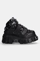 Δερμάτινα αθλητικά παπούτσια New Rock M.285.S1 μαύρο AW24
