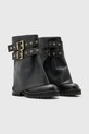 Kožené členkové topánky AllSaints Drew Boot W158FB čierna AW24