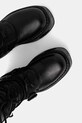 New Rock ghete de piele ITALI Y NOMADA NEGRO + SPACE MUELLES M.373.S2 negru