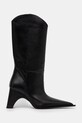Coperni leather western boots Bridge Cowboy Boot COPSH16467 black AW24