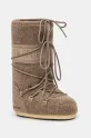 Moon Boot stivali da neve MB ICON FELT pelle scamosciata beige 80D1402960.L017