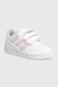 adidas Originals sneakersy skórzane dziecięce TEAM COURT 2 STR CF niska biały ID6635
