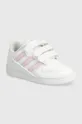 biały adidas Originals sneakersy skórzane dziecięce TEAM COURT 2 STR CF Dziewczęcy