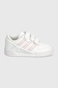 adidas Originals sneakersy skórzane dziecięce TEAM COURT 2 STR CF ID6635 biały AW24