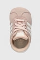 Δερμάτινα βρεφικά παπούτσια adidas Originals GAZELLE CRIB ροζ JI2045