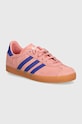 Παιδικά sneakers σουέτ adidas Originals GAZELLE δέρμα σαμουά ροζ IG9153