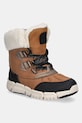 Geox buty zimowe dziecięce FLEXYPER AB imitacja skóry licowej brązowy J46APA.0AU50.28.35