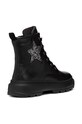Fete Geox ghete din piele pentru copii KIDDARTAH J46MGA.085EW.28.35 negru