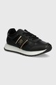 Дитячі кросівки Tommy Hilfiger імітація лицьової шкіри чорний T3A9.33548.35.40