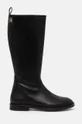 Детские кожаные ботинки Tommy Hilfiger без утепления чёрный T4A6.33591.