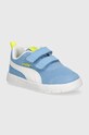 Puma sneakersy dziecięce Courtflex V3 Mesh PS syntetyczny niebieski 398086