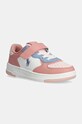 Polo Ralph Lauren sneakers pentru copii MASTERS COURT PS mic de statură roz RL01242650