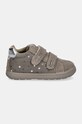 Детски половинки обувки от велур Primigi 6850400.19.24 сив AW24