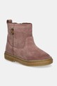 Froddo botki zamszowe dziecięce WRENY WOOL TEX na zamek fioletowy G2160081.G.22.24