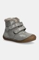 Froddo buty zimowe skórzane dziecięce PAIX UP WINTER ocieplane srebrny G2110143.G.25.28