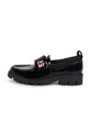 Dkny mocasini din piele pentru copii D62081.36.39 negru