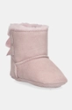 Cipele od brušene kože za bebe UGG BABY BAILEY BOW 1157692I roza AW24