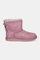 UGG cizme de zapada din piele intoarsa MINI BAILEY BOW II 1017397K.G roz AW24