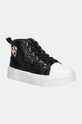 Παιδικά πάνινα παπούτσια Michael Kors SKATE SPLIT 3 GLITTER συνθετικό μαύρο MK101080