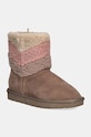 Pepe Jeans stivali da neve bambini DISS FUR pelle scamosciata beige PGS50201