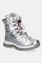 Garvalin buty zimowe dziecięce imitacja skóry licowej srebrny 241851.35.36