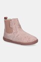Garvalin buty zimowe zamszowe dziecięce na zamek różowy 241303.24.26