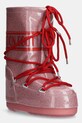 Moon Boot śniegowce dziecięce ICON JR GLITTER ocieplane różowy 80D3400290