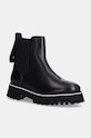 Patrizia Pepe cizme chelsea din piele pentru copii neizolat negru PPJ866